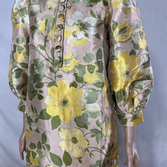 Promander Place Women's Samantha Tapestry Mini Dress Pink/Yellow Size S – Floral - Picture 7 of 9